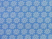 Baumwolle Streubl�mchen, stahlblau-wei�