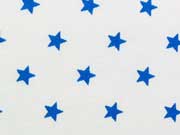 Sweat Sterne 1 cm, royalblau auf weiss