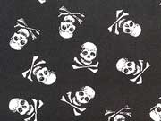 Baumwolle kleine Totenk�pfe - schwarz