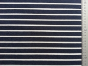 Italienischer Viskose Jersey Allegra Streifen, navy-wei�