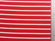 RESTST�CK 93 cm Italienischer Viskose Jersey Allegra Streifen, rot-wei�