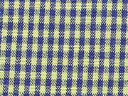 Baumwollstoff Vichy Karo, hellgr�n dunkelblau