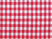 Baumwollstoff Vichy Karo, rot-weiss