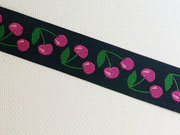 Webband Hamburger Liebe Cherries,schwarz