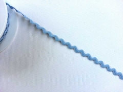 Zackenlitze Cotton 10mm, hellblau