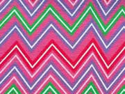 Jersey Zickzack, pink lila gr�n
