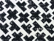 Jersey gestrichelte Kreuze, schwarz weiss