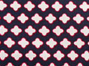 Baumwolle Kreuzmuster, dunkelblau